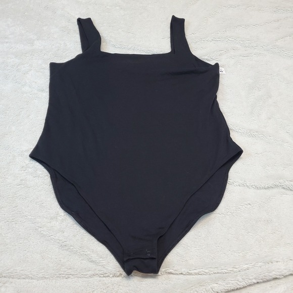 NWT Old Navy Black Casual Sleeveless Square Neck Plus Size Snap Top Bodysuit XXL - Picture 1 of 4